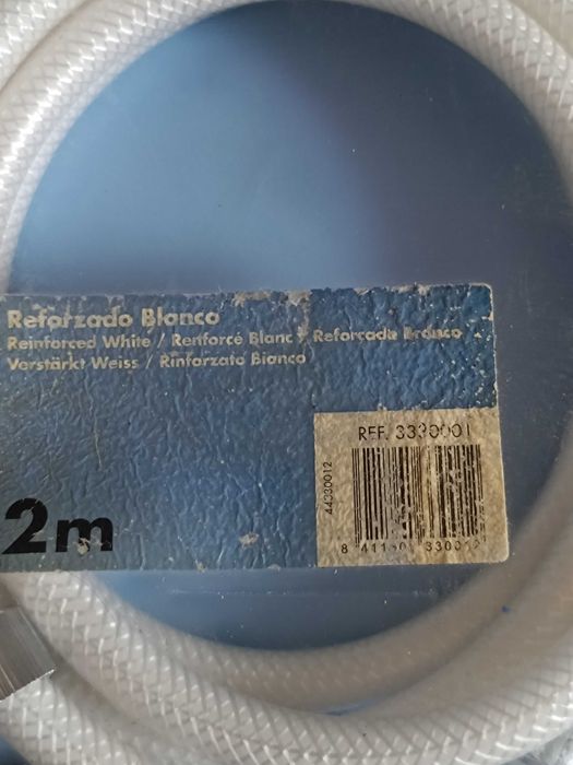 Mangueira ou Tubo reforçado branco com 2 metros