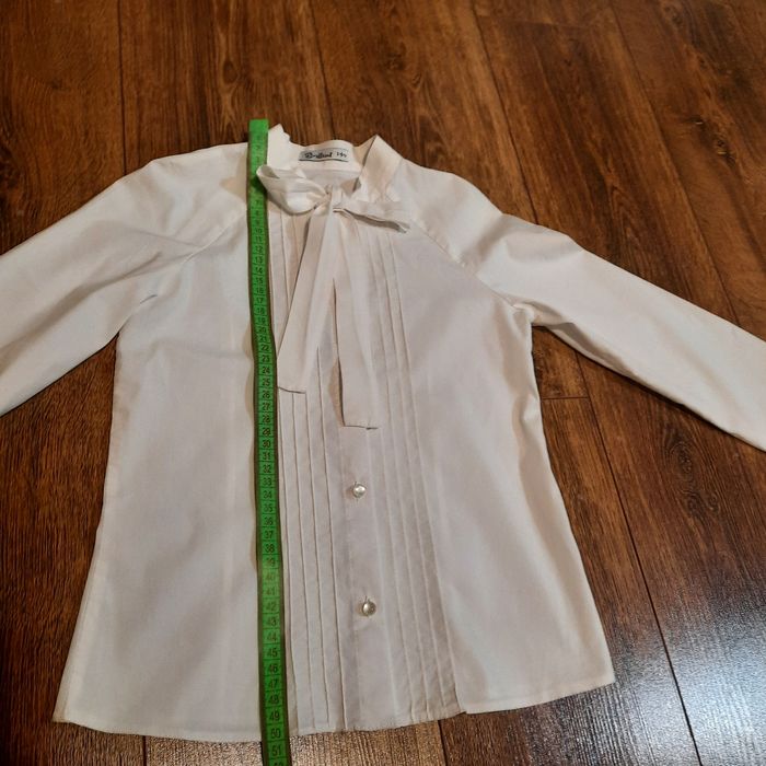 Сорочка кофта біла 134 140 дівчинка святкова