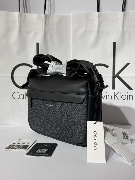 100% ОРИГИНАЛ Calvin Klein monogram кросбоди мужская сумка черная