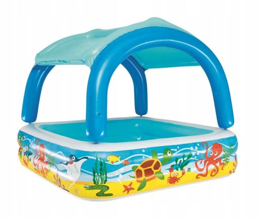 BESTWAY 52192 Basen Dmuchany Dla Dzieci Z Daszkiem 140 x 140 x 114cm