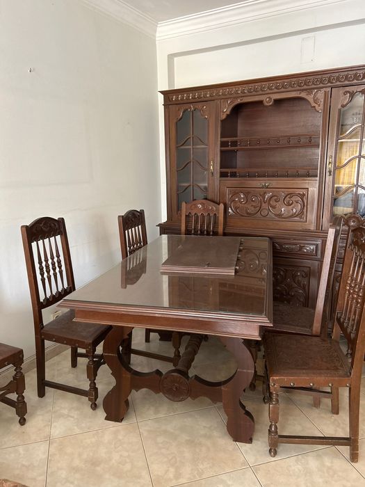 Mesa sala jantar + 6 cadeiras