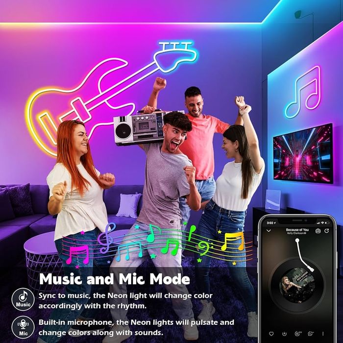 Neon świetlny 36 m