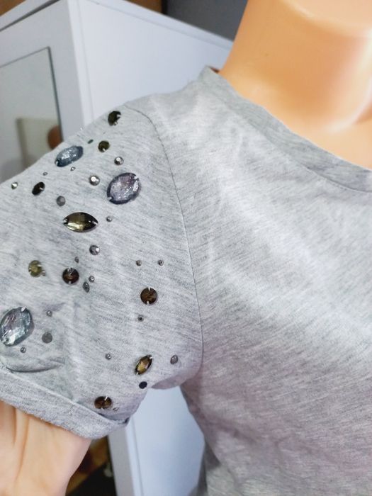 T schirt damski z rękawkami kamyki L