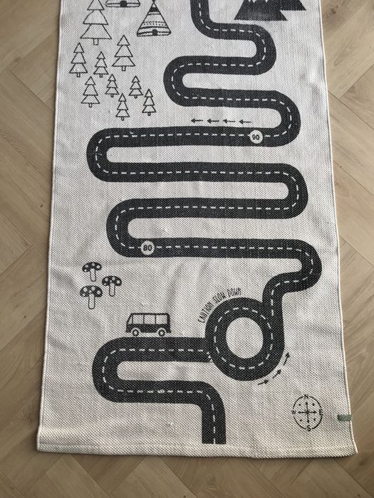 Bawełniany dywan dziecięcy droga do zabawy OYOY Adventure Rug 175x68