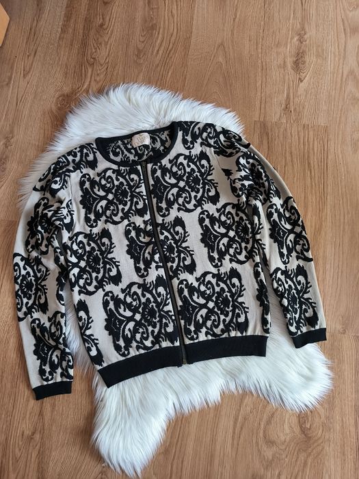 Wzorzysty sweter kardigan S/M