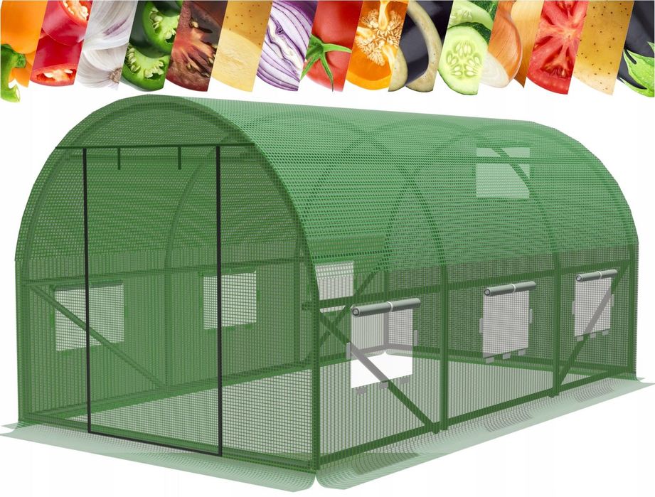 Tunel foliowy 6 m² - 300 x 200 cm zielony + GRATIS!