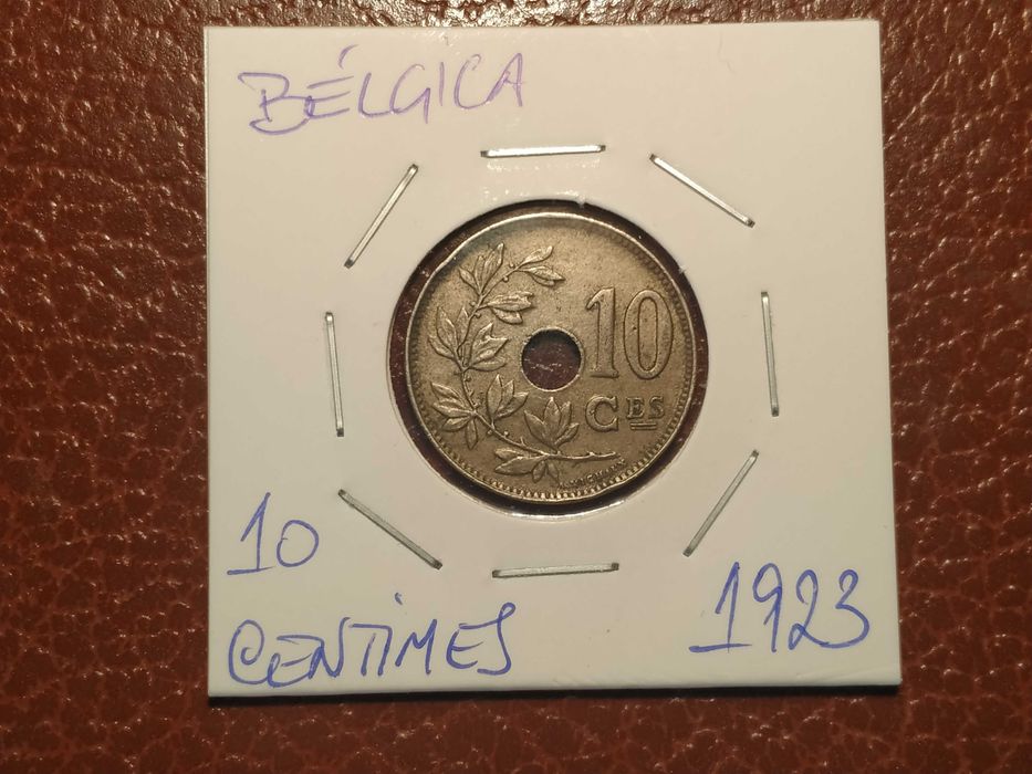 623 moeda de 10 centimes de 1923 Belgique (plantas) - Bélgica