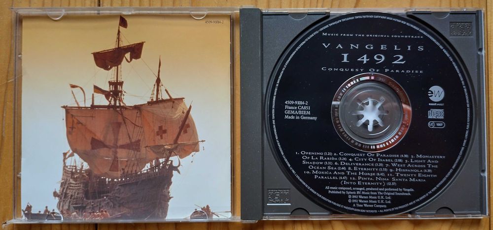 Soundtrack - 1492 – Conquest Of Paradise - Vangelis - 1992 - CD