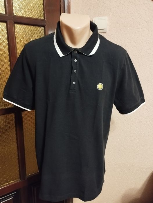 Футболка поло чорна,бавовна,чоловіча,розмір XL на 48-50розмір