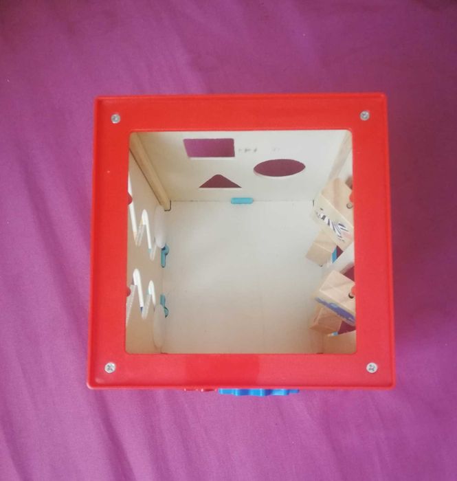 kostka edukacyjna drewniana zręcznościowa