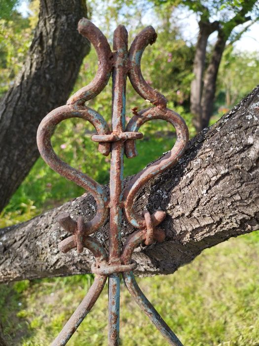 Zabytkowa zdobiona ozdobna furtka stalowa 90x115 cm