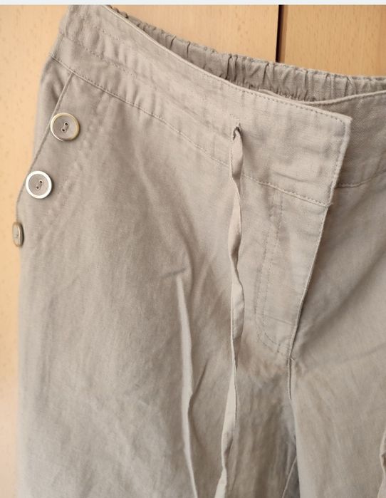 Damskie spodnie lniane