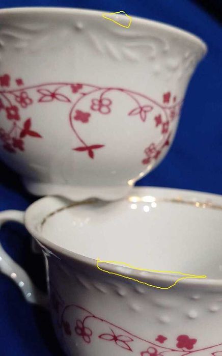 Karolina porcelana filiżanki cukierniczka