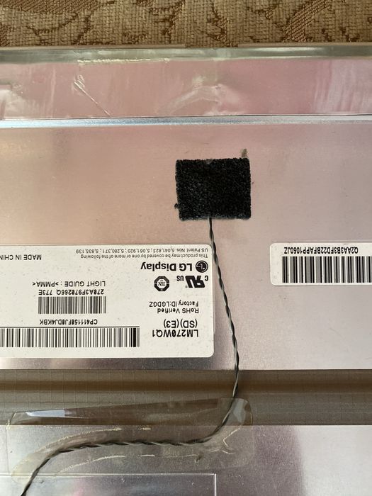 Кабель верт-ной синхр V-Sync с темп сенсор iMac 27 A1312 2011 593-1385