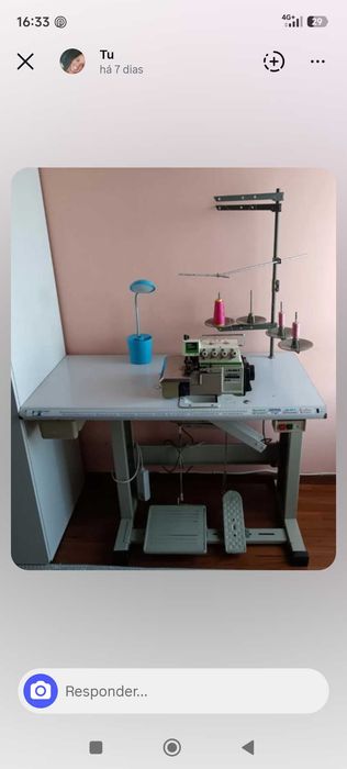 Máquina de corte e cose