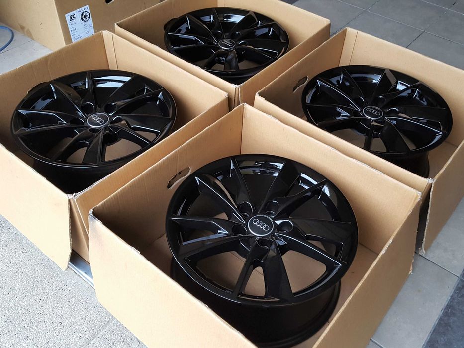 Alufelgi 16 5x112 Audi A3 A4 A6 Q2 Q3 8W0 Seat Leon Ateca Toledo Exeo Altea Nowe Oryginalne Czarne ! 741#