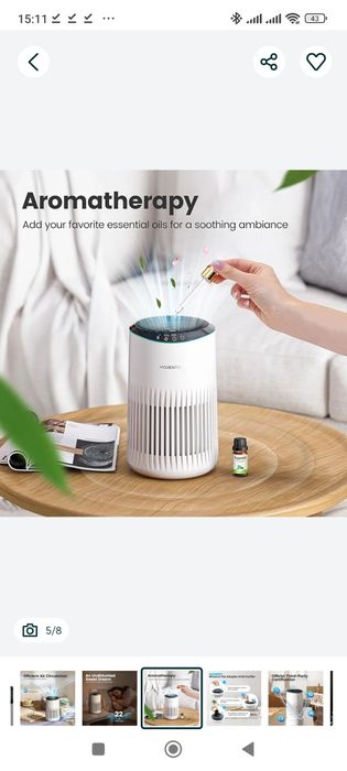 Очищувач аромодифузор повітря MORENTO для дому