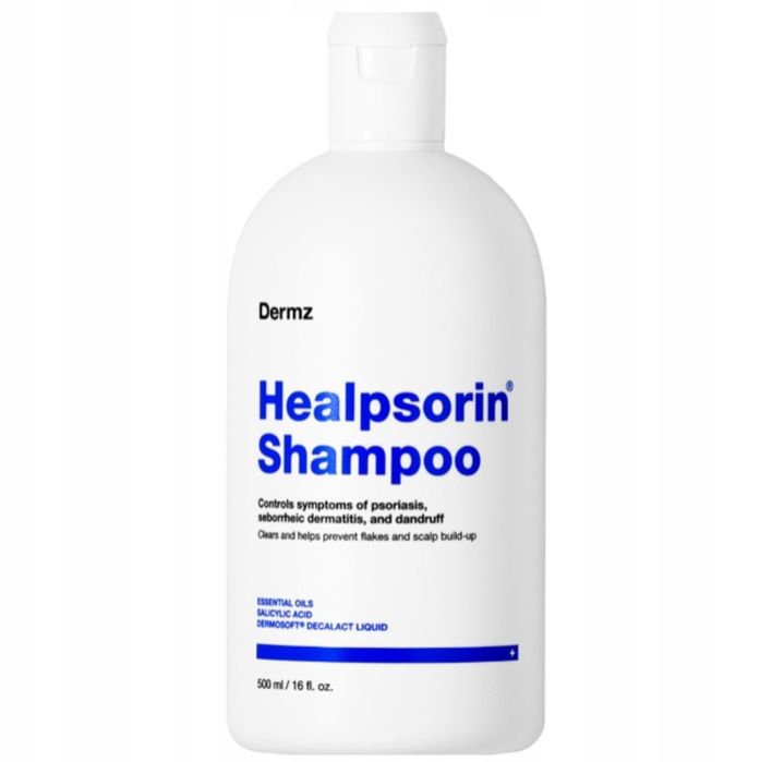 Szampon do Włosów DERMZ Healpsorin 500 ml Łuszczyca ŁZS AZS Skóra Wraż