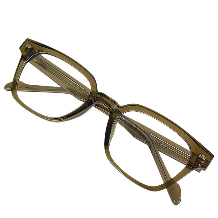 Okulary zerówki do komputera ETE nerdy TR90 oliwkowe Blue Light