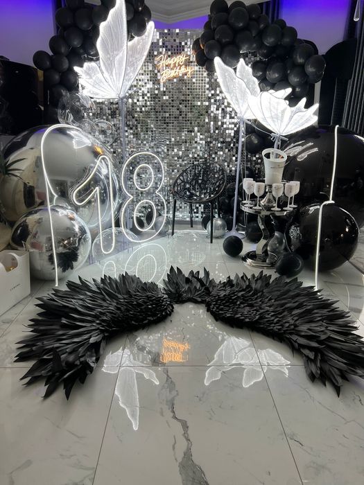 Fotobox,  scianki balonowe, cekinowe, portale 3 D, łuki ledowe