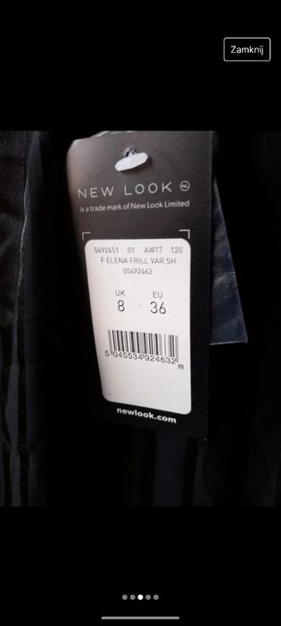 Koszula bluzka przeźroczysta, czarna new Look S 36