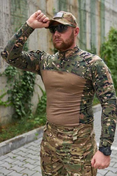 Тактичний убакс з довгим рукавом армійський убакс койот бойова сорочка