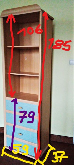 Zestaw mebli młodzieżowych z Black Red White