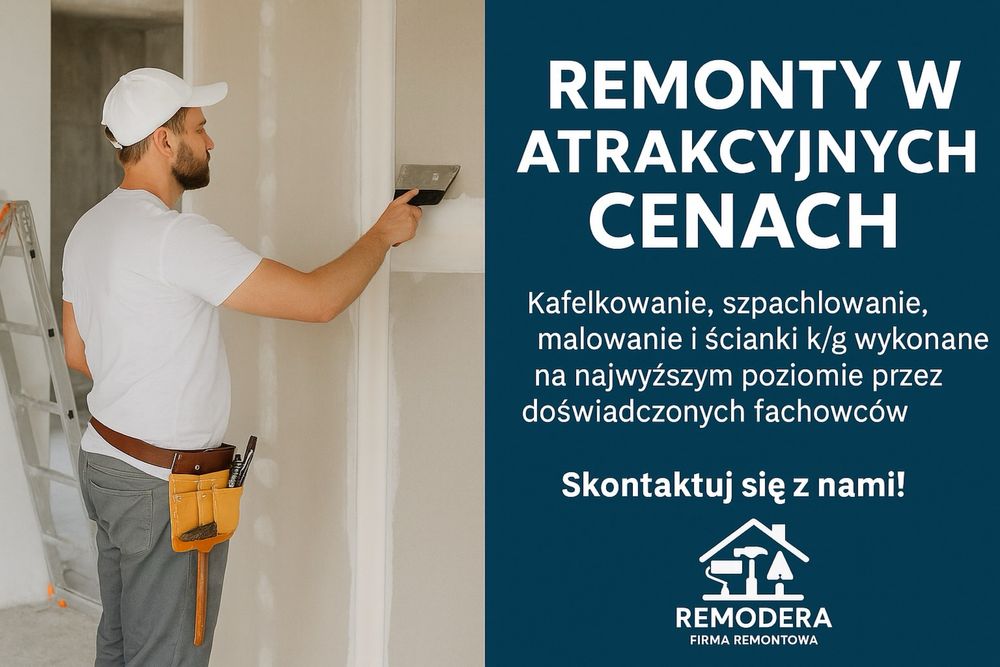 Kompleksowe wykonczenia/remonty od 700 za metr 2