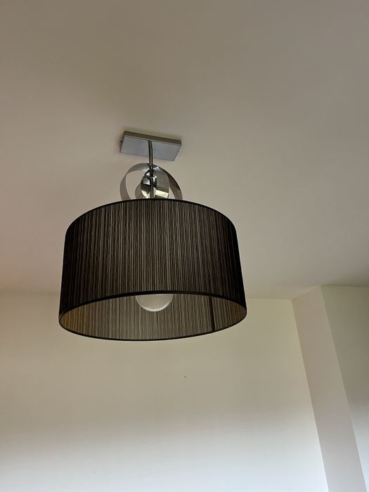 Candeeiro 50cm Preto/Inox como novo