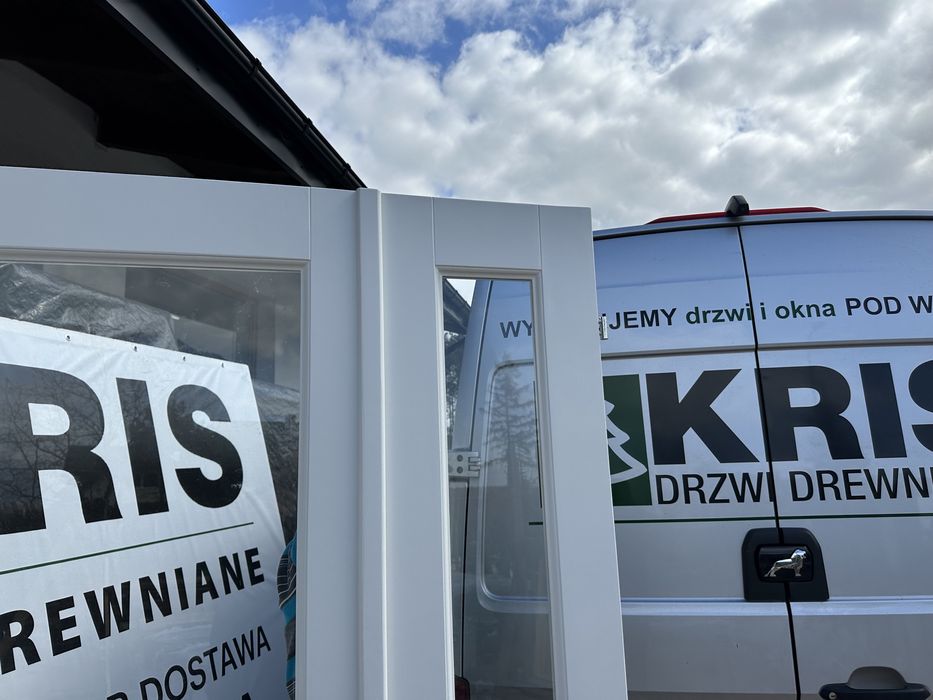 Drzwi drewniane dwuskrzydłowe wewnętrzne BIAŁE na wymiar cała Polska