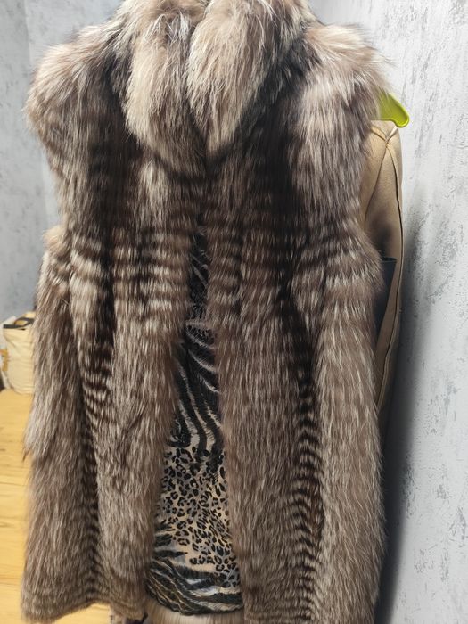 Жилет чорнобурка жіночий розмір 50-52