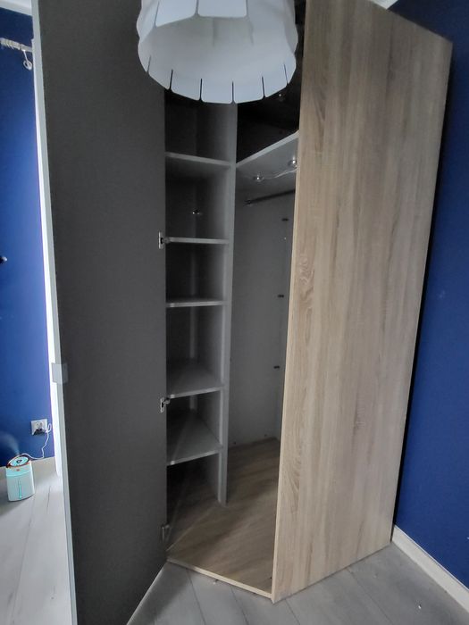 Szafa narożna Black red white