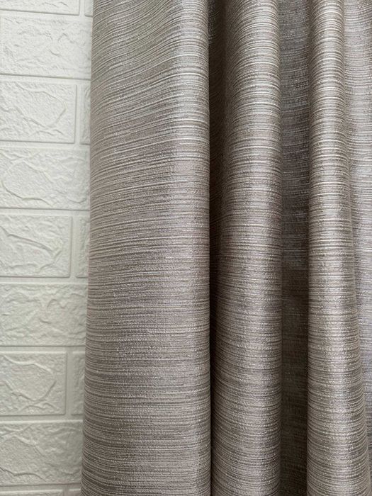 Штора сіра срібляста | ширина 1,5 м | тканина та пошиття на замовлення