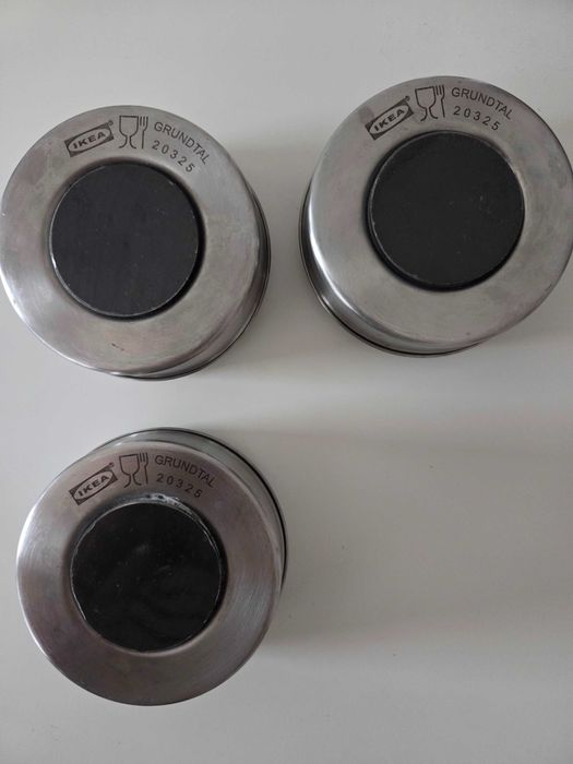 Suporte magnético + 3 caixas metálicas com íman Ikea