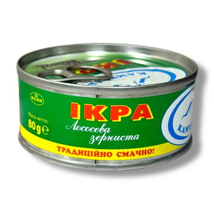 Икра красная ГОРБУША 80грамм камчадал