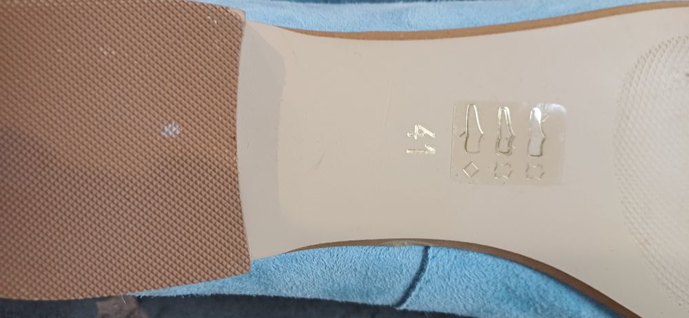 Buty Kulig skórzane błękitne jasno niebieskie 41