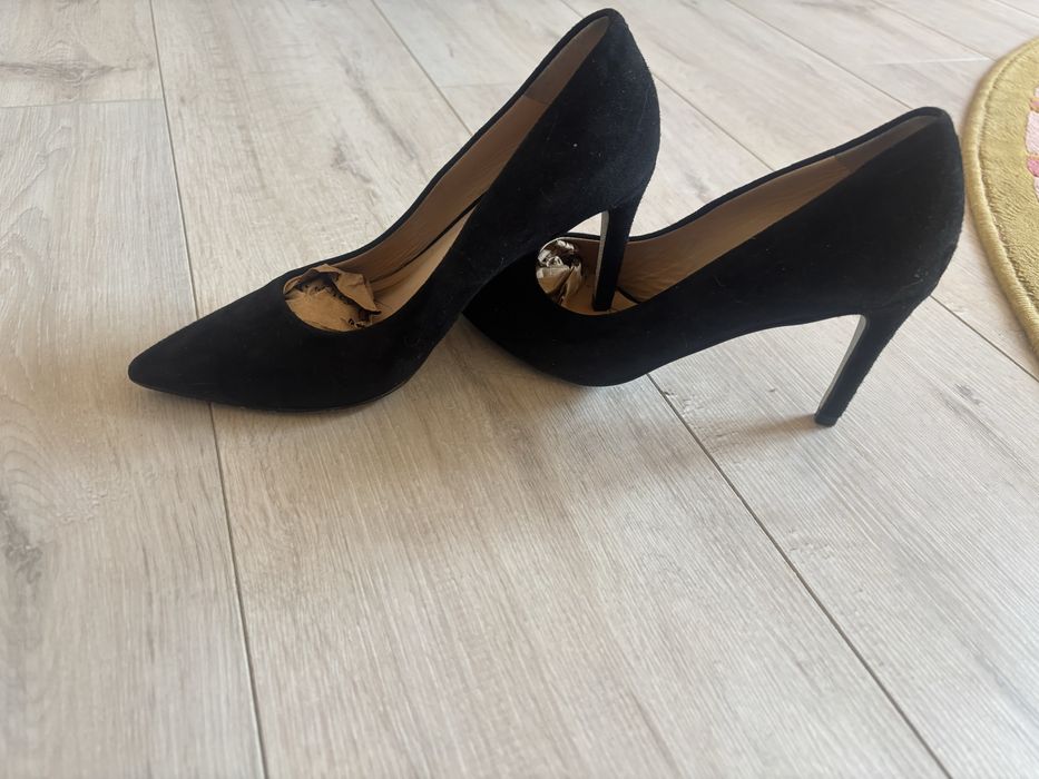 Туфлі замша шпілька