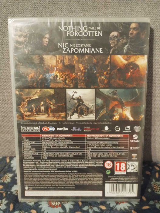 Gra PC - Środziemie. Cień Wojny - Nowa, w folii.