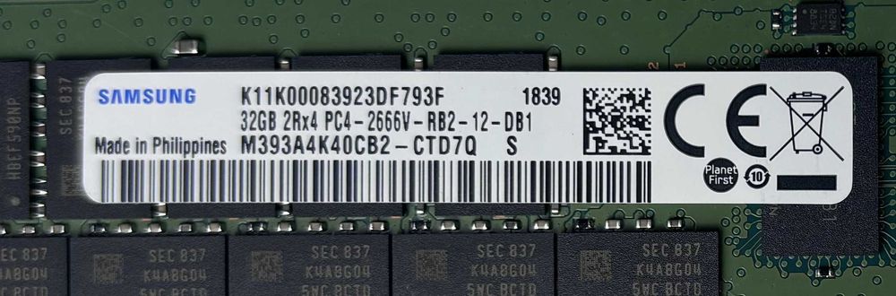 Серверная память 32GB DDR4 PC4-2666V ECC SK hynix / Samsung: 9 200