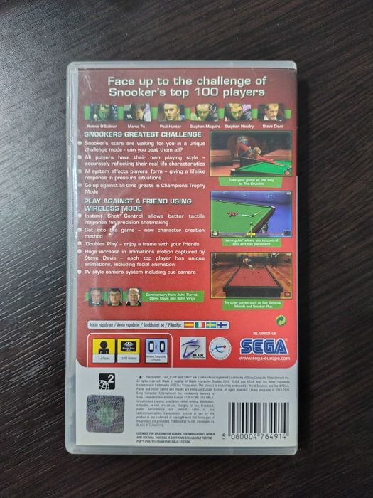 World Snooker Challenge 2005 Sony PSP