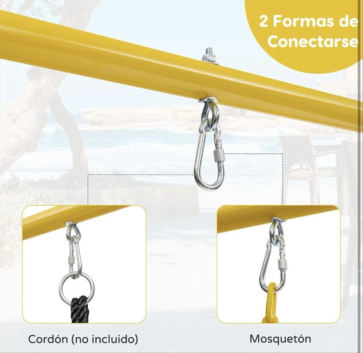 Baloiço infantil com 2 Assentos / crianças e adultos