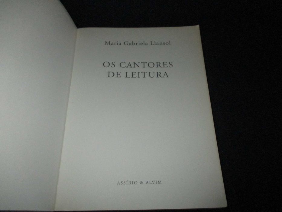 Livro Os Cantores de Leitura Maria Gabriela Llansol