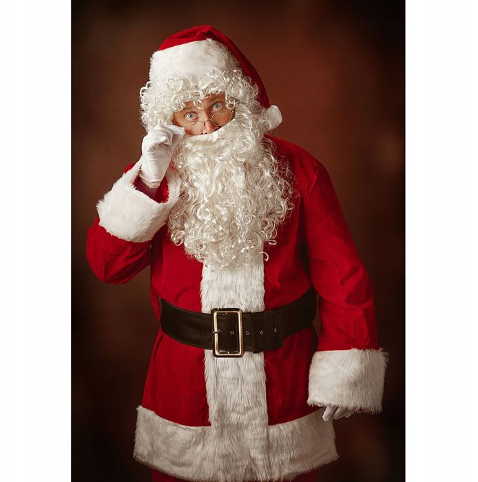 STRÓJ ŚWIĘTEGO MIKOŁAJA kostium welurowy zestaw premium 13 elementów