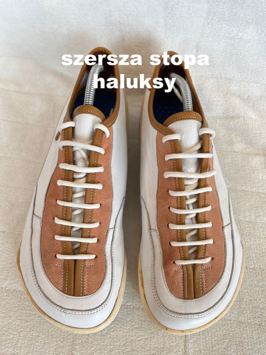 skórzane buty  szersza stopa haluksy  Footprints