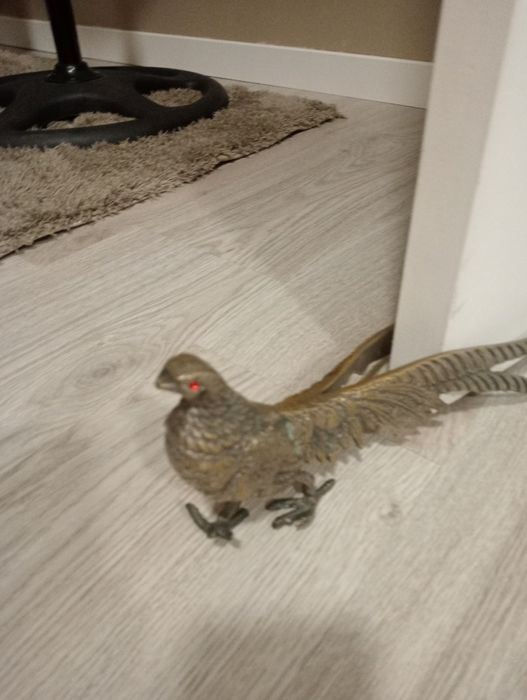 Pavão para segurar portas ou janelas em estanho. Ou  até para decoração .