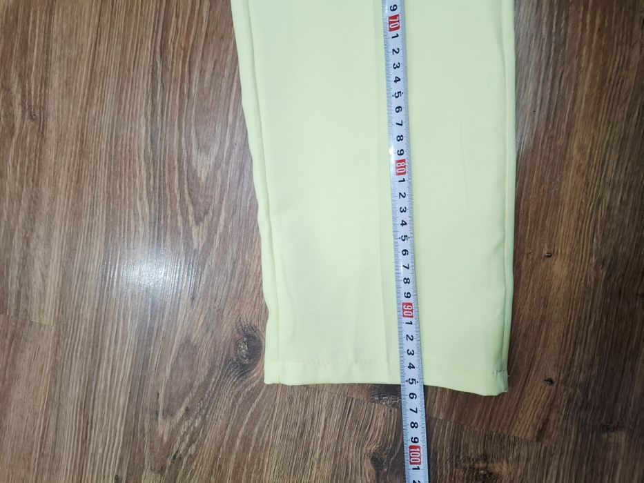 Żółty garnitur damski elegancki marynarka żakiet spodnie L 40 nowy