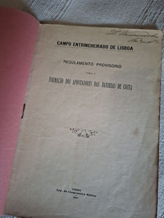Livro de 1907 do exército português