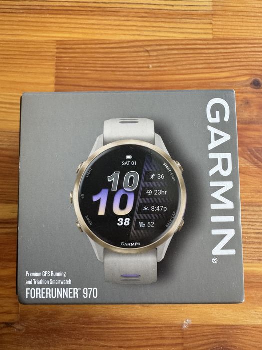 Garmin Forerunner 970 Soft Gold Titanium w. French Gray