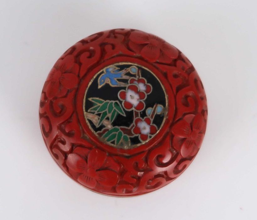 Caixas e pratos laca cinnabar - China, CADA