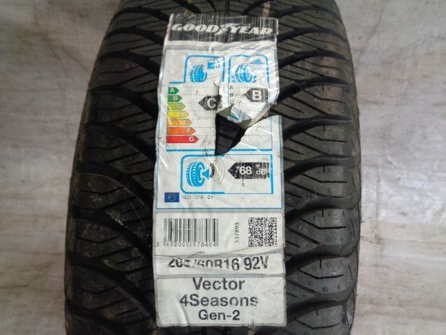 1x goodyear vector 4seasons gen-2 205/60r16 92v fp, vw, 3pmsf, m+s
